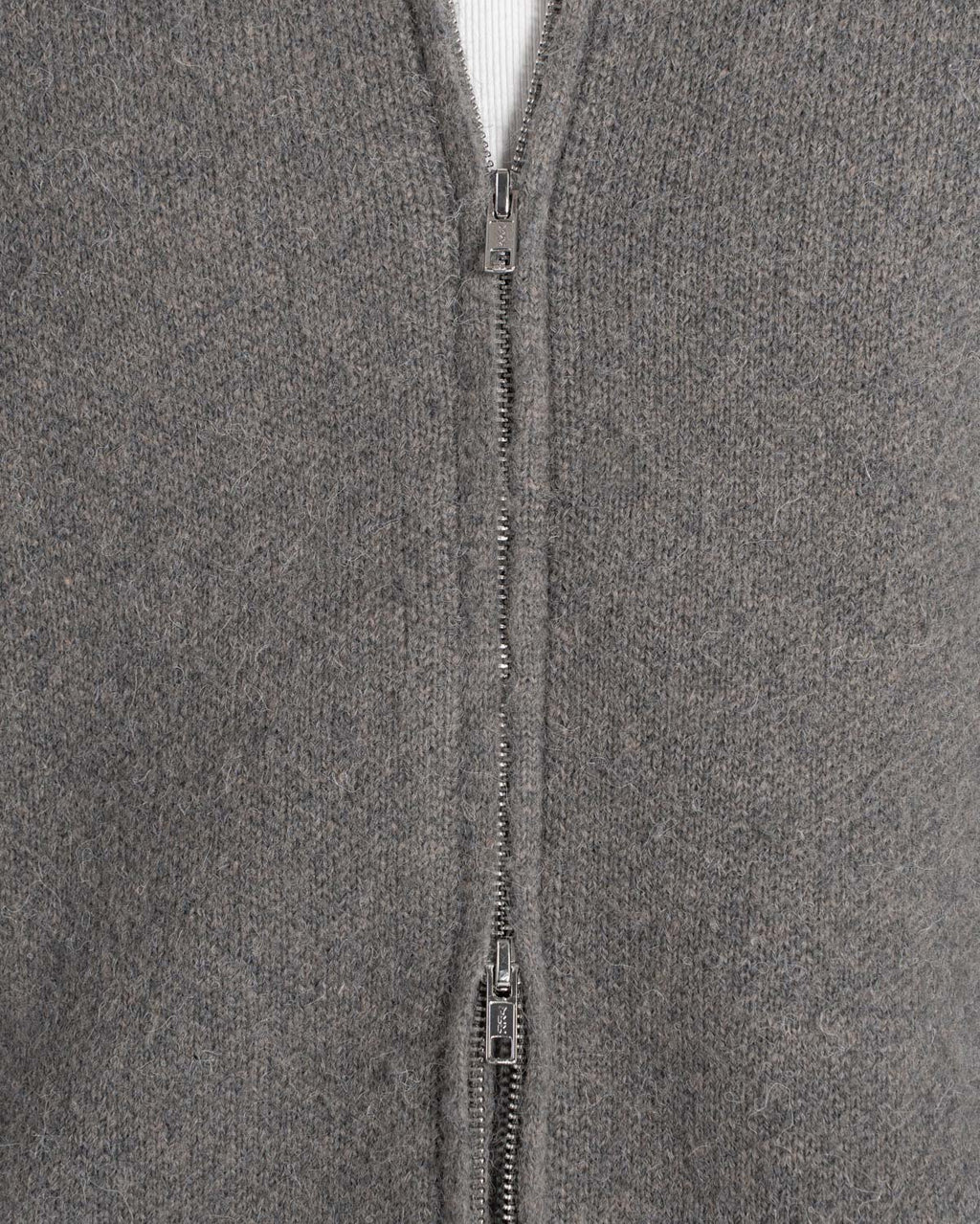 Full-zip Sweater Dark grey Dame